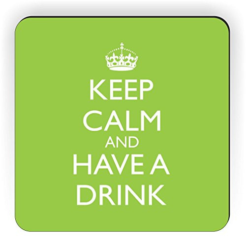 Rikki Knight Keep Calm and Have a Drink Design Square Fridge Magnet, Lime Green Rikki Knight Keep Calm and Have a Drink Design Square Fridge Magnet, Lime Green