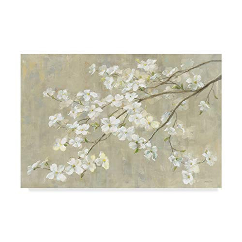 Trademark Fine Art Dogwood in Spring Neutral Crop by Danhui NAI 12x19