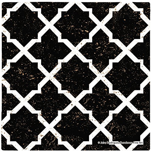 Thirstystone Travertine Stone Morrocan Tile Pattern Drink Coaster Set, Multicolored