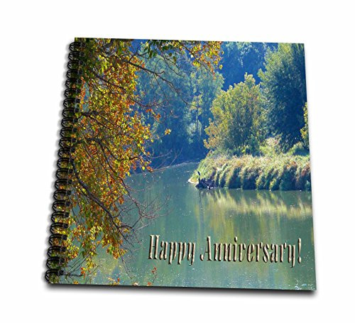 3dRose db-27339-2 Heron on The River Autumn Happy Anniversary-Memory Book 12 by 12-Inch