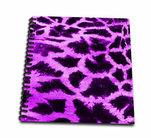 3dRose db-15536-2 Purple Giraffe Print-Memory Book 12 by 12-Inch