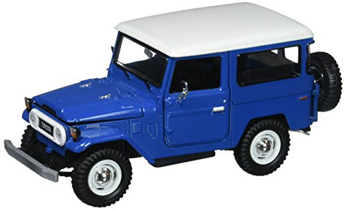 Motor Max 124 WB Platinum Collection Toyota FJ40 with White Top MJ Exclusive Diecast Vehicle Blue Motor Max 124 WB Platinum Collection Toyota FJ40 with White Top MJ Exclusive Diecast Vehicle Blue