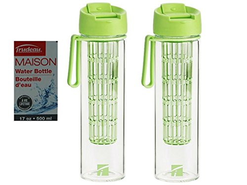 Trudeau Maison Rejuvenate Water Bottle (2 Pack) - 17 oz and BPAFree