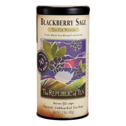 The Republic Of Tea Blackberry Sage Black Tea, 50 Tea Bags, Gourmet Black Tea, Blackberry And Sage Blend The Republic Of Tea Blackberry Sage Black Tea, 50 Tea Bags, Gourmet Black Tea, Blackberry And Sage Blend