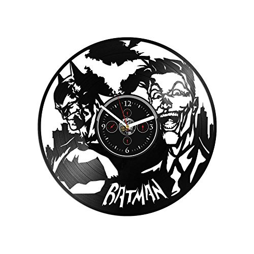 Handmade Batman vs Joker DC Comics Clock Vinyl Record Wall Clock Batman Gift Wall Clock Large Gift For Kids Clock Joker Birthday Gift Vinyl Wall Clock Joker Gift Batman Record Clock