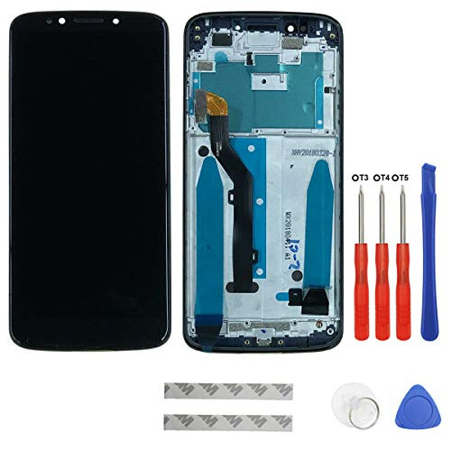 E-yiiviil Replacement Compatible with Motorola Moto G6 Play XT1922 LCD Display Touch Screen Digitizer Assembly Frame Black with Tools
