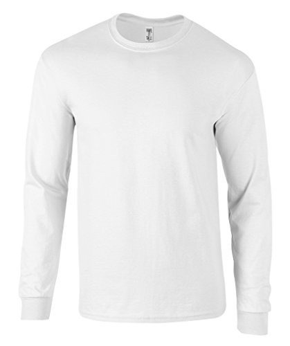 Have It Tall Mens Long Sleeve T Shirt Premium Ringspun Cotton Made in USA White X-Large Tall