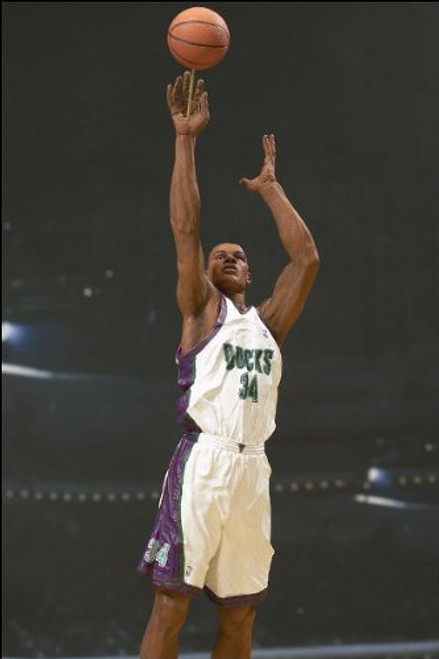 McFarlane Toys NBA Sports Picks Series 2 Action Figure Ray Allen Milwaukee Bucks White Jersey