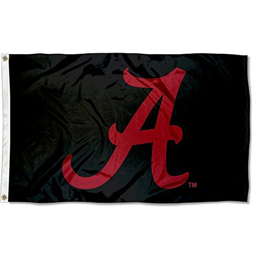 College Flags   Banners Co_ Alabama Crimson Tide Blackout 3x5 Flag