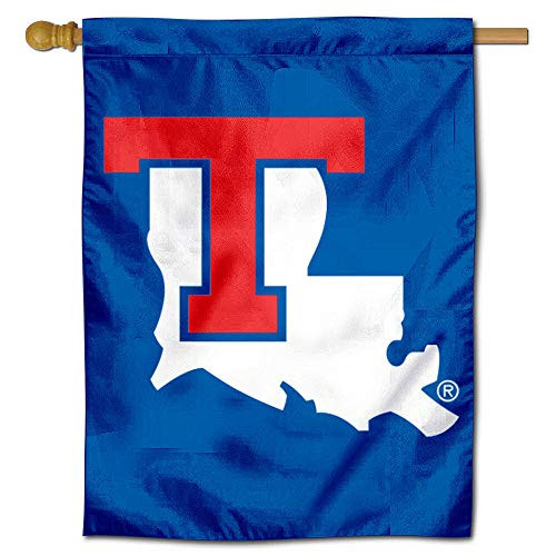 College Flags   Banners Co_ Louisiana Tech Banner House Flag