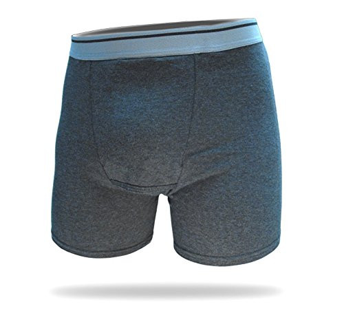 Active50 Mens Incontinence Boxer Brief - Washable Reusable Underwear Quick Dry - Small