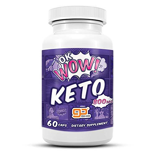Ok Wow Keto - Premium Keto Diet Pills 800 mg - Advanced Ketogenic Fat Burner - Boost Energy   Metabolism - Weight Loss   Appetite Control Formula - Keto BHB Supplement for Men   Women - 60 Servings