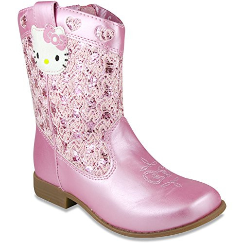 Hello Kitty Girls Trixie Western Boot Pink 10 Toddler