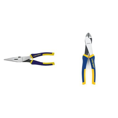 IRWIN VISE-GRIP Long Nose Pliers with Wire Cutter and Diagonal Cutting Pliers