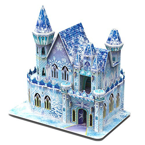 3D Castle Jigsaw Puzzle for Girls Adults DIY Ice Castle Model Kits Mechanical Building Kits Unique Gift for Kids on Birthday Christmas Day