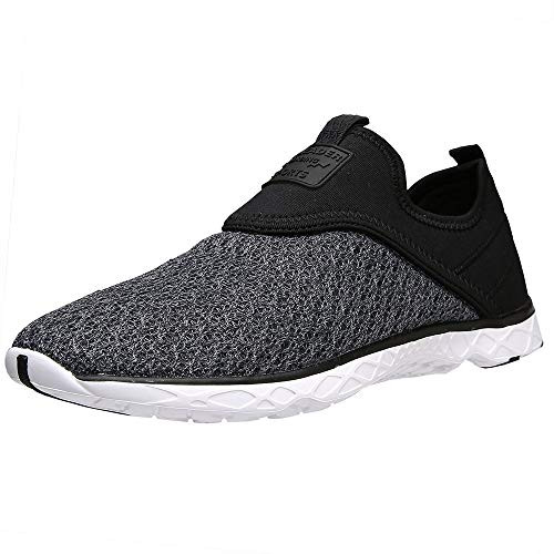 ALEADER Mens Slip-on Athletic Water Shoes BlackGray 12 DM US