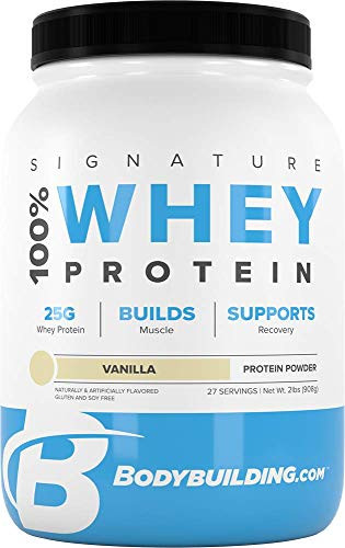 Bodybuilding Signature 100 Whey Protein Powder  25g of Protein per Serving Vanilla 2 Lbs