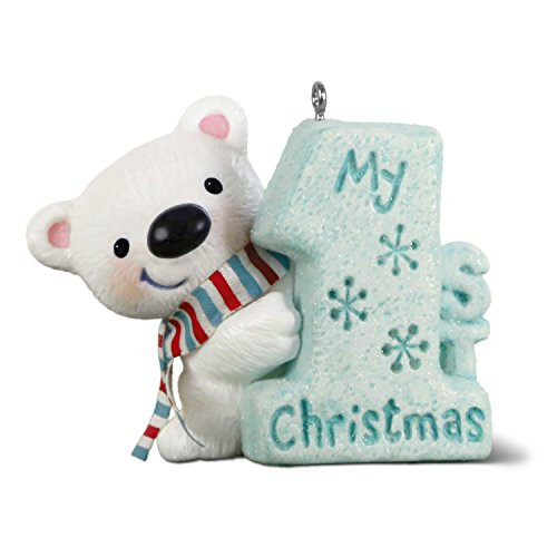 Hallmark Keepsake Ornament 2018 Year Dated, My 1st Christmas Polar Bear, Baby Hallmark Keepsake Ornament 2018 Year Dated, My 1st Christmas Polar Bear, Baby
