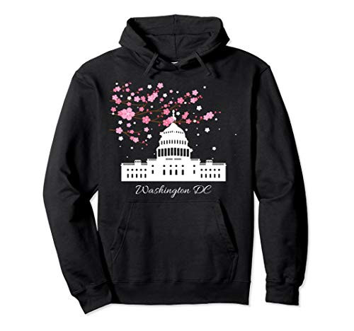 Washington DC Capitol Building Cherry Blossoms Hoodie Pullover Hoodie
