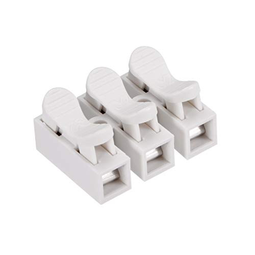 uxcell Spring Wire Connectors Quick Connector Terminal Barrier Block No Welding Screws 3 Positions 150pcs
