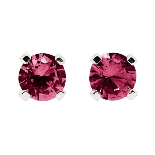 6mm Dark Red Garnet Gemstone Post Stud Earrings in Sterling Silver - January Birthstone 6mm Dark Red Garnet Gemstone Post Stud Earrings in Sterling Silver - January Birthstone