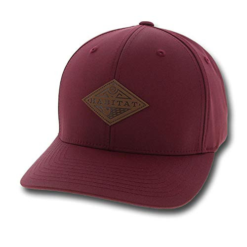 HOOEY Graphite Habitat Flexfit Cap Maroon