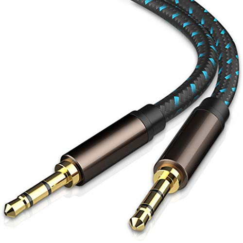 Aux Cable 80 ft JewMod 3_5mm Male to Male Stereo Aux Cable Cord 3_5 mm Audio Cable Extension Nylon Braided Compatible with Headphones Smartphones MP3 Players Car Stereos and More