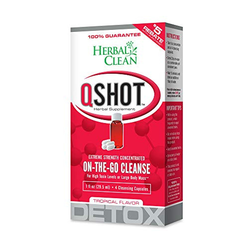Herbal Clean Same-Day Concentrated Detox Drink 1oz and Detox Caps 4 Capsules