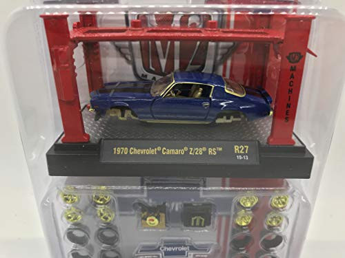 M2 Machines by M2 Collectible 1 of 750 Worldwide Chase Car with Gold Wheels Unique Design Model-Kit 1970 Chevy Camaro Z28 RS 164 Scale R27 19-13 Metallic BlueGold Details Like NO Other M2 Machines by M2 Collectible 1 of 750 Worldwide Chase Car with Gold Wheels Unique Design Model-Kit 1970 Chevy Camaro Z28 RS 164 Scale R27 19-13 Metallic BlueGold Details Like NO Other