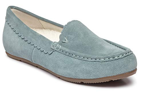 Vionic Womens Haven McKenzie Slipper - Ladies Moccasin with Concealed Orthotic Arch Support Sage 6 Wide Wide US