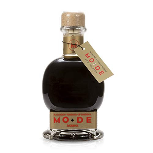 Mo_De Gold Balsamic Vinegar of Modena Italy Aceto Balsamico di Modena IGP Certified Italian Grape Must and Wine Vinegar Sauce Condiment Salad Dressing 8_45fl oz  250ml