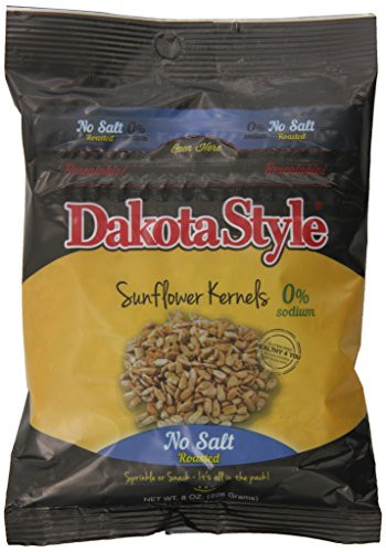 Dakota Style No Salt Sunflower Kernels 8 Ounce Pack of 12