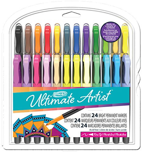 RoseArt Ultimate Artist Fine Point Permanent Markers in Clamshell 24 Count