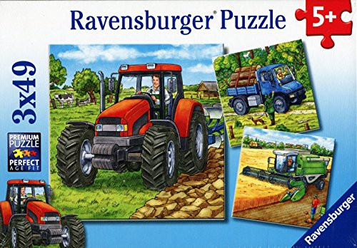 Ravensburger Farm Machinery Jigsaw Puzzle 3 x 49 Piece
