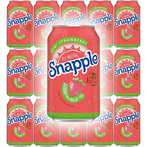 Snapple Kiwi Strawberry All Natural 12 Fl Oz Can Pack of 15 Total of 180 Fl Oz