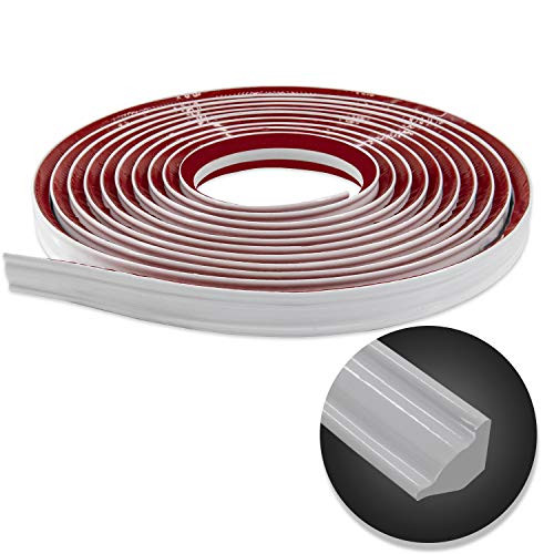 Flexible Trim Caulk Strip Peel and Stick Trim for Molding Tile Edge Ceiling Wall Corner Baseboard FloorWhite