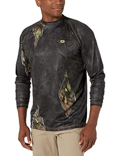 Mossy Oak Mo Camo Performance Long Sleeve Tech Hunting Shirt Eclipse Medium