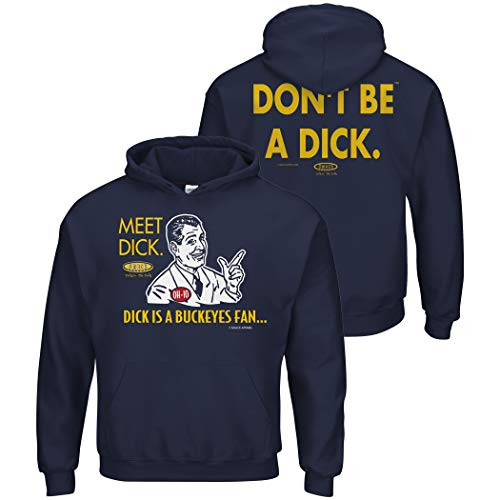 Smack Apparel Michigan Football Fans_ Dont be a Dck Anti-Ohio State Navy T-Shirt Sm-5X Anti-Buckeyes Hoodie 2XL