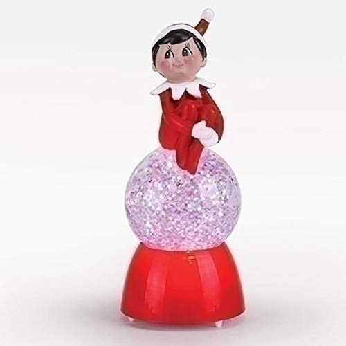 Elf on the Shelf Christmas Color Changing Snow Globe by Roman