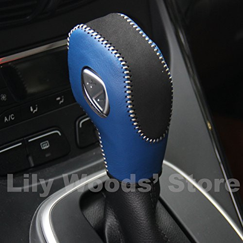 Genuine Leather Gear Shift Knob Cover for 2012 2013 2014 2015 2016 Ford Focus  2014-2016 Fiesta  2013-2016 Fusion SFusion SE  2013-2016 Escape  2013-2016 C-Max  2013-2016 Ford Transit Automatic