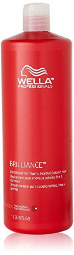 Wella Brilliance Conditioner for Fine To Normal Colored Hair 33_8 Oz 1 Liter Orange  33_8count