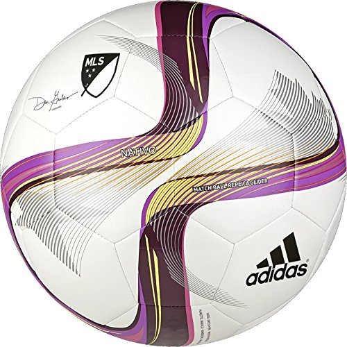 adidas Performance 2015 MLS Glider Soccer Ball WhiteFlash PinkPink Size 5