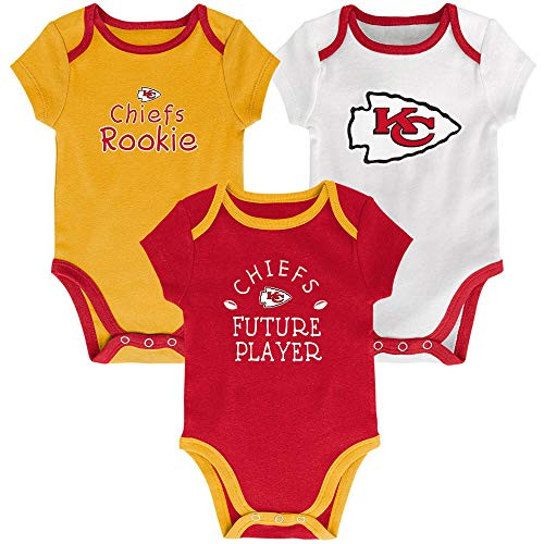 Outerstuff NFL Newborn Infants Assist 3 Piece Creeper Bodysuit Set 24 Months Kansas City Chiefs Outerstuff NFL Newborn Infants Assist 3 Piece Creeper Bodysuit Set 24 Months Kansas City Chiefs