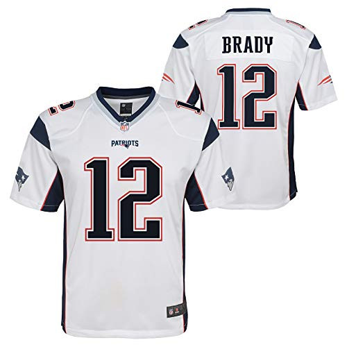 Youth New England Patriots Tom Brady 12 White Jersey Youth Medium