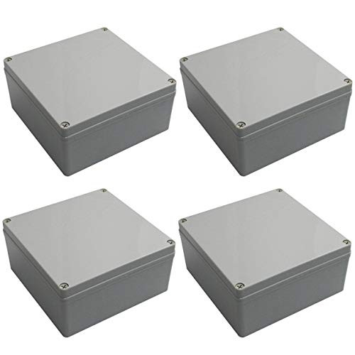 DJC Supply Co_ 4 x 4 x 2_4 Weather   Dust Proof PS Plastic Junction Conduit Box 4 PACK