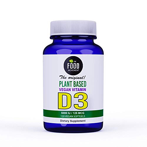 The Food Movement - Vegan Vitamin D3-5000 IU 120 Veg Softgels