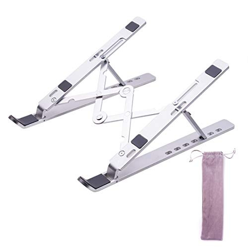 LULOLO Adjustable Ergonomic Portable Aluminum Laptop Stand for Desk Computer Laptop Mount Lifter Universal PC Foldable Lightweight Holder Riser for 10-15_6 Laptop   Tablet