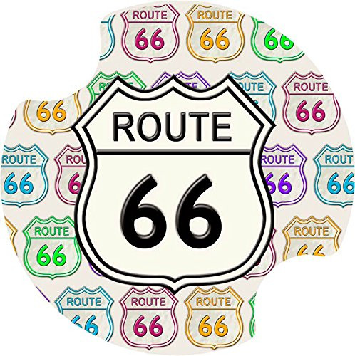 Thirstystone Route 66 Car Cupholder Coaster, 2-Pack