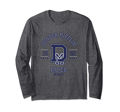 The Office Dunder Mifflin Collegiate Long Sleeve T-Shirt The Office Dunder Mifflin Collegiate Long Sleeve T-Shirt