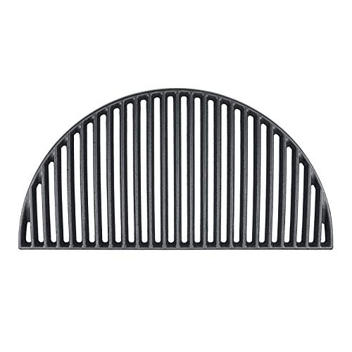 Hisencn 18 Half Moon Cast Iron Cooking Grate for Large Big Green Egg Kamado Joe Classic I II III Pit Boss K22 Louisiana K22 Coyote The Asado Cooker Any 18 Inch Kamado Grill